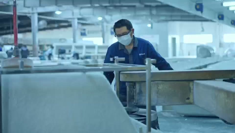 On the factory floor where our saunas and plunges are built